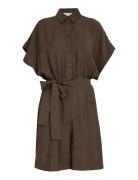 Msjulia Playsuit Brown Minus