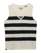 Studios Vee Neck Vest Cream Superdry