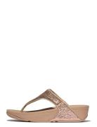 Lulu Crinkled-Shimmer Toe-Post Sandals Beige FitFlop