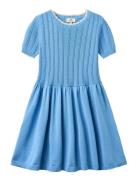 Knitted Pointelle Dress Blue Copenhagen Colors