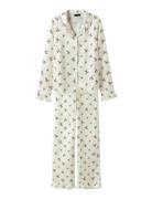 Nlfbow Satin Pyjamas White LMTD
