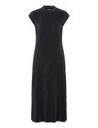 Plisse Midi Dress Black Calvin Klein