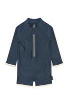 Swim Suit Ls Uv Basic, Grs Navy Mikk-line