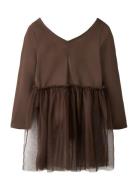Nmfdaisy Ls Slim Dress Brown Name It