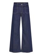 Wide Leg Jeans With Pockets Navy Mango