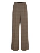 Wool-Blend Check Trousers Brown Mango
