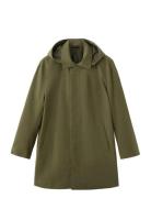 Water-Repellent Parka With Removable Hood Khaki Mango
