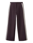 Combined Striped Trousers Burgundy Mango