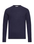 Lambswool Crew Neck Rws Navy Knowledge Cotton Apparel