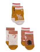 Silas Cotton Socks 3-Pack Pink Liewood