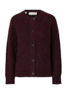 Slwlulu Ls Knit Short Cardigan Noos Burgundy Selected