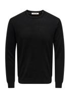 Onswyler Reg 14 Ls Crew Knit Noos Black ONLY & SONS