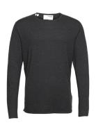 Slhrome Ls Knit Crew Neck Black Selected