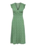 Onlmay Life S/L Wrap Midi Dress Jrs Green ONLY