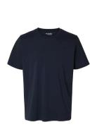 Slmaspen Ss O-Neck Tee Noos Navy Selected