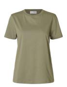 Slwmyessential Ss O-Neck Tee Noos Khaki Selected