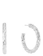 Ridge Large Hoop Earring Gold Silver Bud To Rose