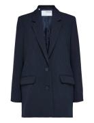 Slwrita Ls Relaxed Blazer D Sap Mel Noos Navy Selected