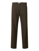 Slm175-Slim Miles Brushed Pant Noos Brown Selected