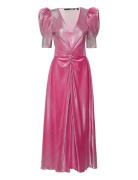 Gradient Plissé Dress Pink ROTATE