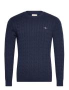 Classic Cable Knit Sweater Blue GANT