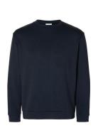 Slmemanuel Soft Crew Neck Sweat Noos Navy Selected