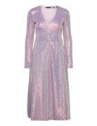 Sequin Midi Dress Pink ROTATE