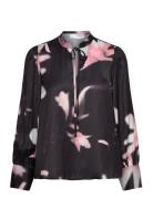 Slfribelle Ls Aop Top B Black Selected