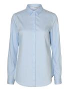 Slwromie Ls Fitted Shirt Noos Blue Selected