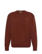 Eu Ls Cotton Relaxed Crewnk Swea Red Calvin Klein Jeans