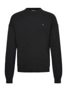 Ls Vertical Texture Cttn Crewnk Black Calvin Klein Jeans