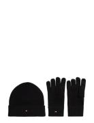 Th Flag Beanie & Glove Gp Black Tommy Hilfiger