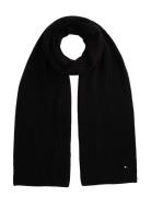 Th Flag Pima Cotton Cash Scarf Black Tommy Hilfiger