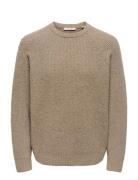Onsdale Life Rlx Ls Raglan Knit Beige ONLY & SONS
