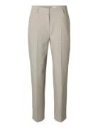 Slwrita-Ria Mw Cropped Pant Mel Noos Beige Selected