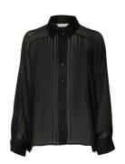 Slfmargrethe Ls Shirt Ex Black Selected