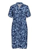 Caryasmin S/S Shirt Dress Wvn Noos Blue ONLY Carmakoma
