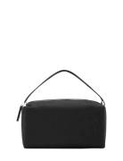 Nylon Handbag With Double Strap Handles Black Mango