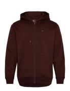 Tjm Reg S Flag Zip Thru Brown Tommy Jeans