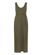 Mlivy Lia Sl Jrs Ankle Dress 2F Noos Khaki Mamalicious