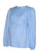 Mllifina L/S Wo Top Blue Mamalicious