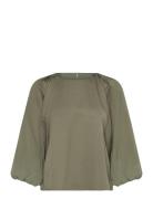 Slflaurina 3/4 Top Noos Khaki Selected