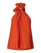 Slflisa Sl Halterneck Top B Orange Selected