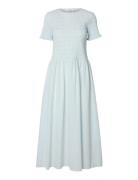 Slfhannah Regular Ss Ankle Dress B Blue Selected