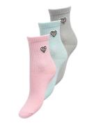 Kogine Emb. 3-Pack Socks Cs Acc Blue Kids Only