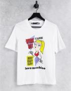 Love Moschino work out logo t-shirt in white