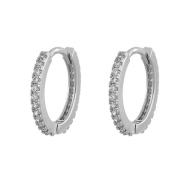 Snö Of Sweden Hanni Small Ring Earring 16 mm - Silver/Clear