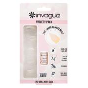 Invogue Full Cover Almond Nails 120 kpl