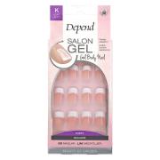 Depend Salon Gel Pink Short Square 24 kpl