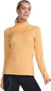 2XU Women's Ignition 1/4 Zip Peach/White Reflective